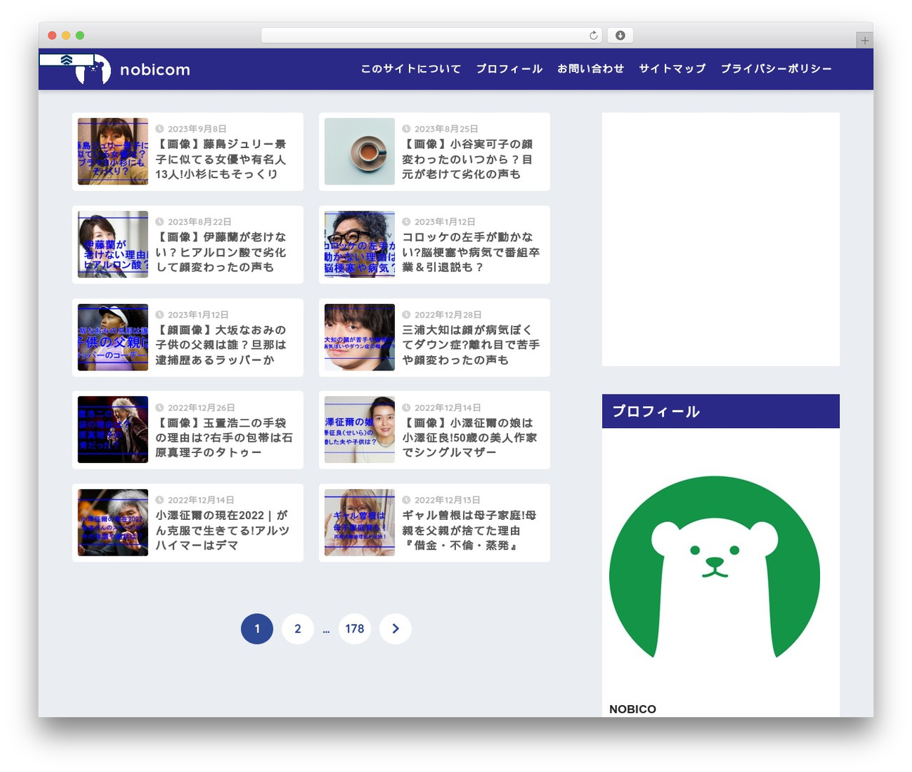 SANGO WordPress theme - nobiciro.com