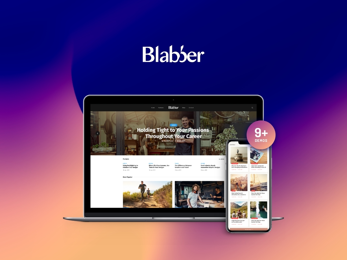 WordPress website template Blabber