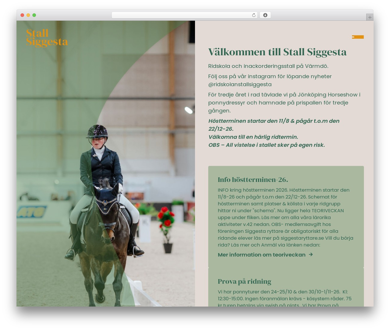WordPress website theme Lightning - stallsiggesta.se
