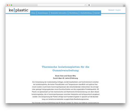 WP theme KE Plastic - keplastic.com