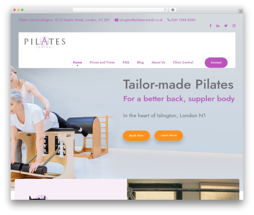 Yoku theme WordPress - pilatescentral.co.uk