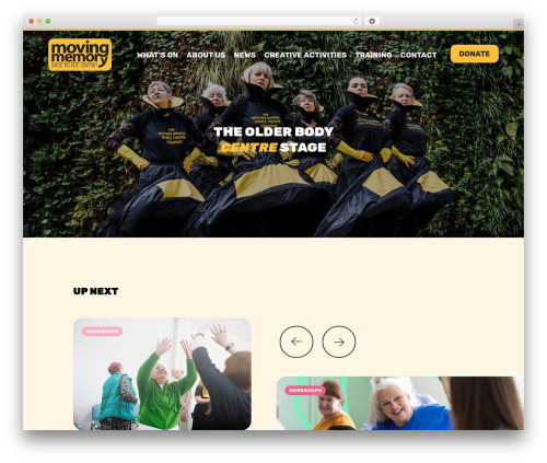 Moving Memory WordPress store theme - movingmemorydance.com