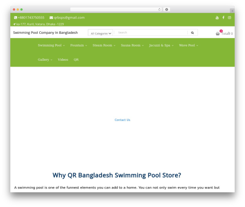 NewStore WordPress theme - qrbangladeshswimmingpoolstore.com