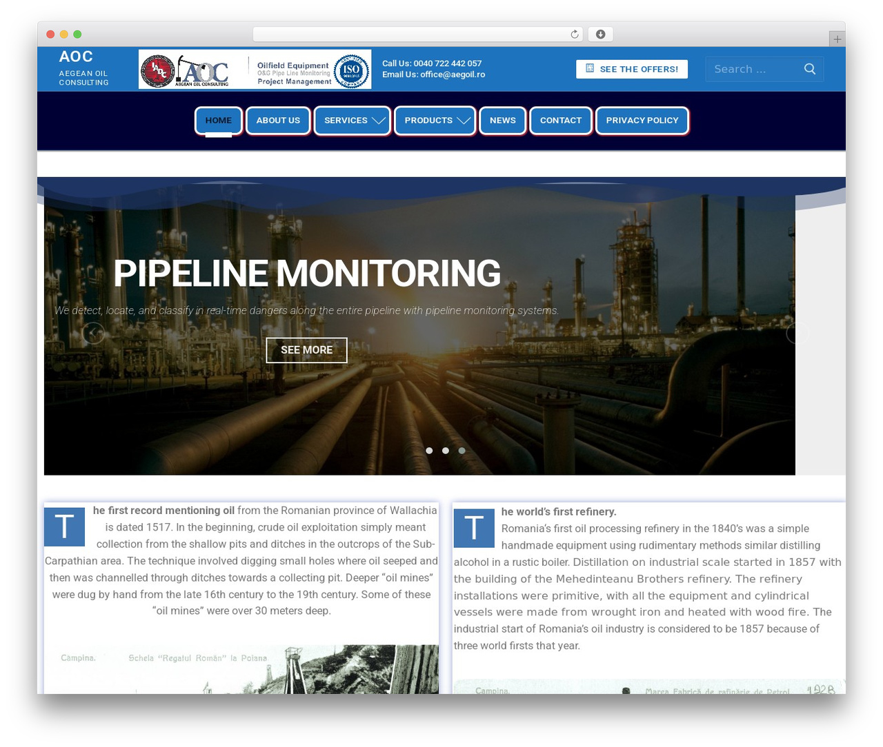 Customify theme WordPress - aegoil.ro