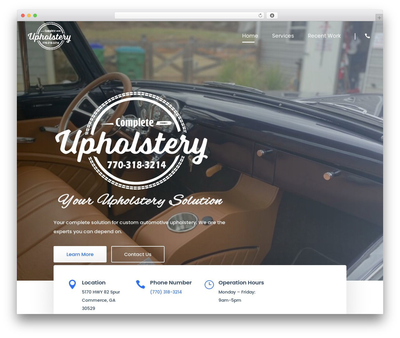 Divi theme WordPress - completeupholsteryshop.com