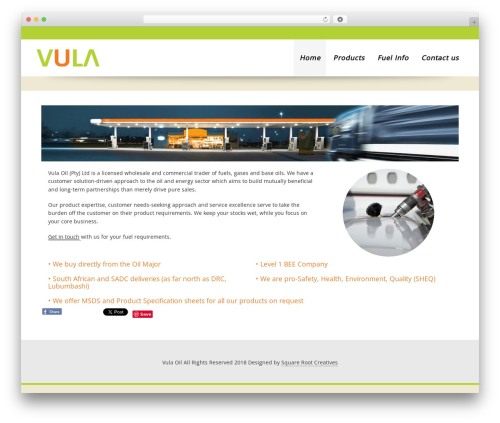 gameplan WordPress theme - vulaoil.com