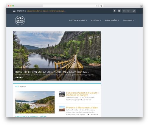 WordPress theme Extra - annieexplore.com