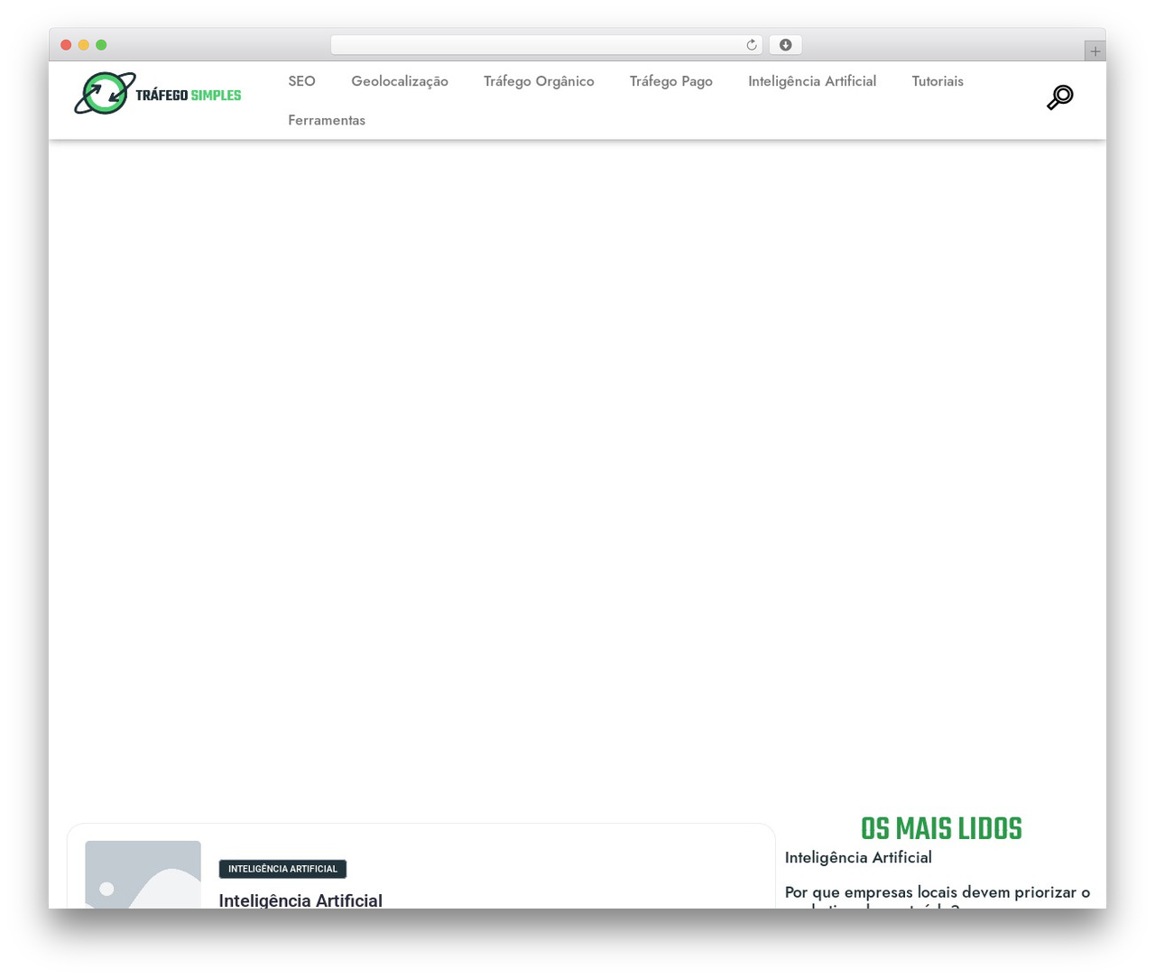 WordPress theme Hello Elementor - trafegosimples.com