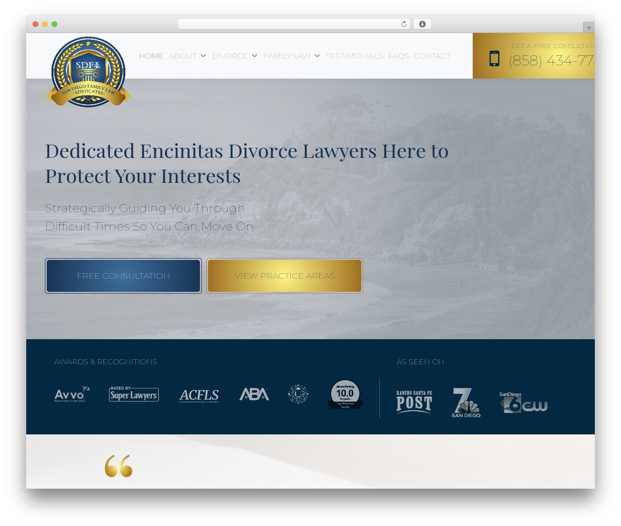 WP Bootstrap 4 top WordPress theme - encinitasdivorcelawyer.com