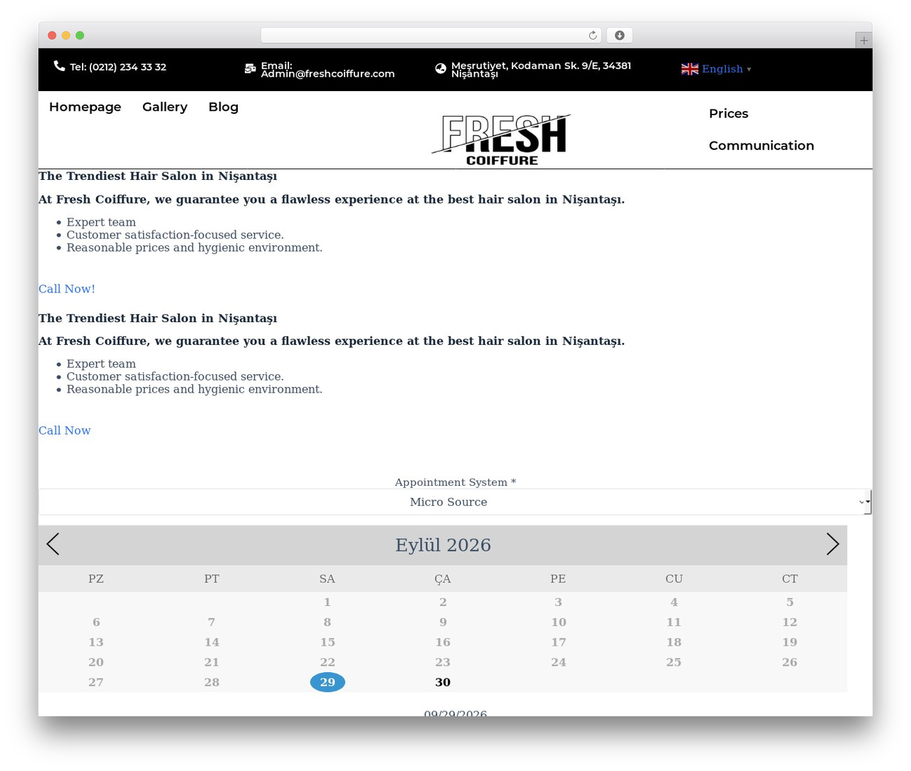 WP theme Blocksy - freshcoiffure.com