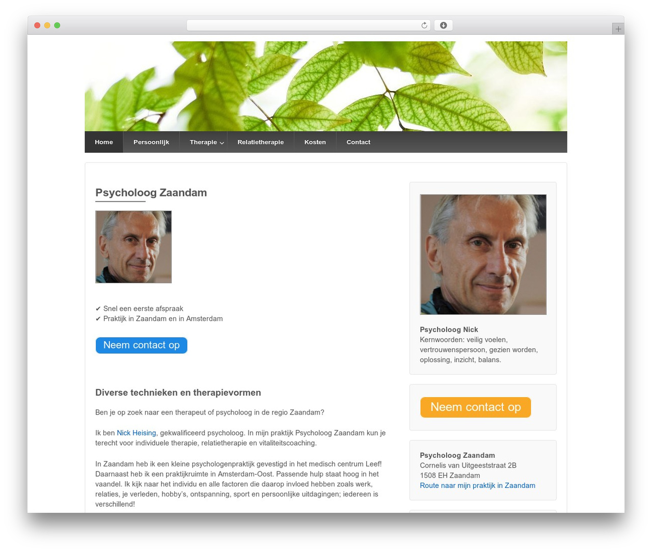 WP theme Responsive Pro - psycholoog-zaandam.com