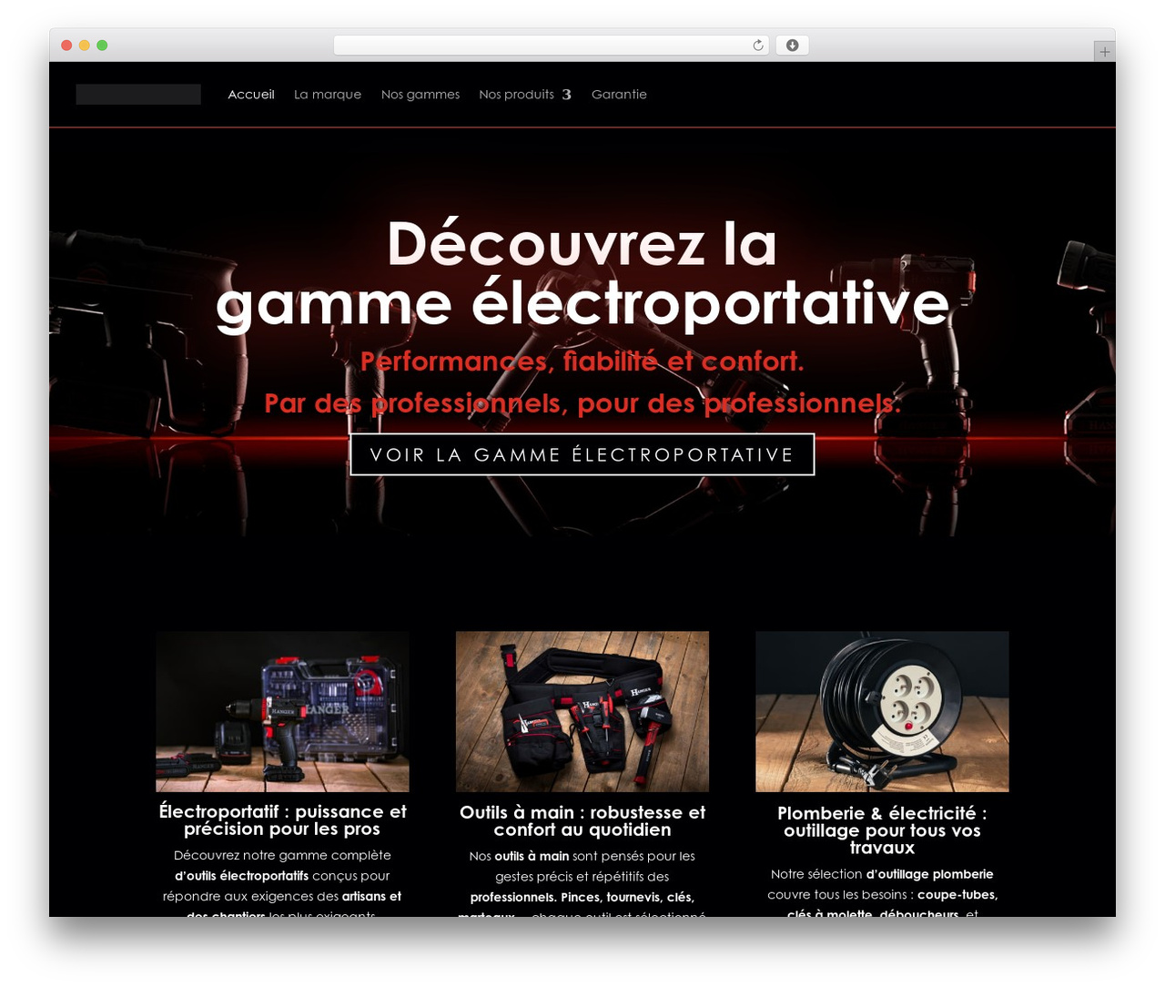 Divi WordPress theme - hangertools.com