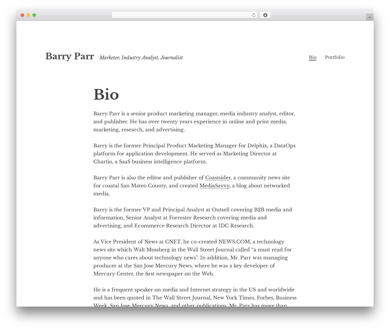 Libre 2 WordPress theme - parr.org