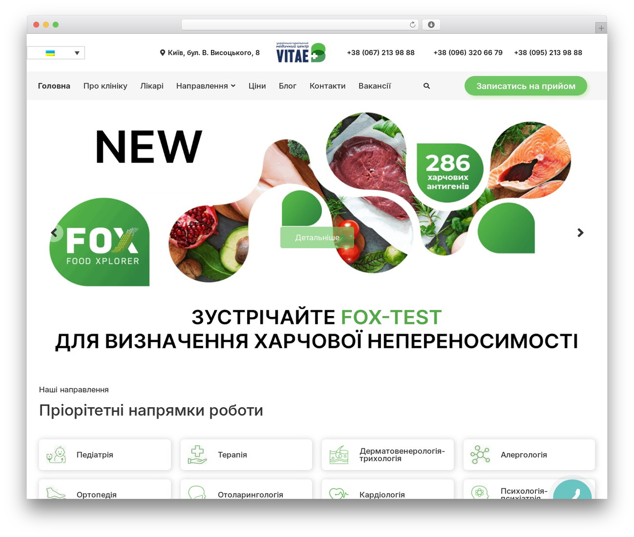 Kava WordPress theme - vitae.com.ua