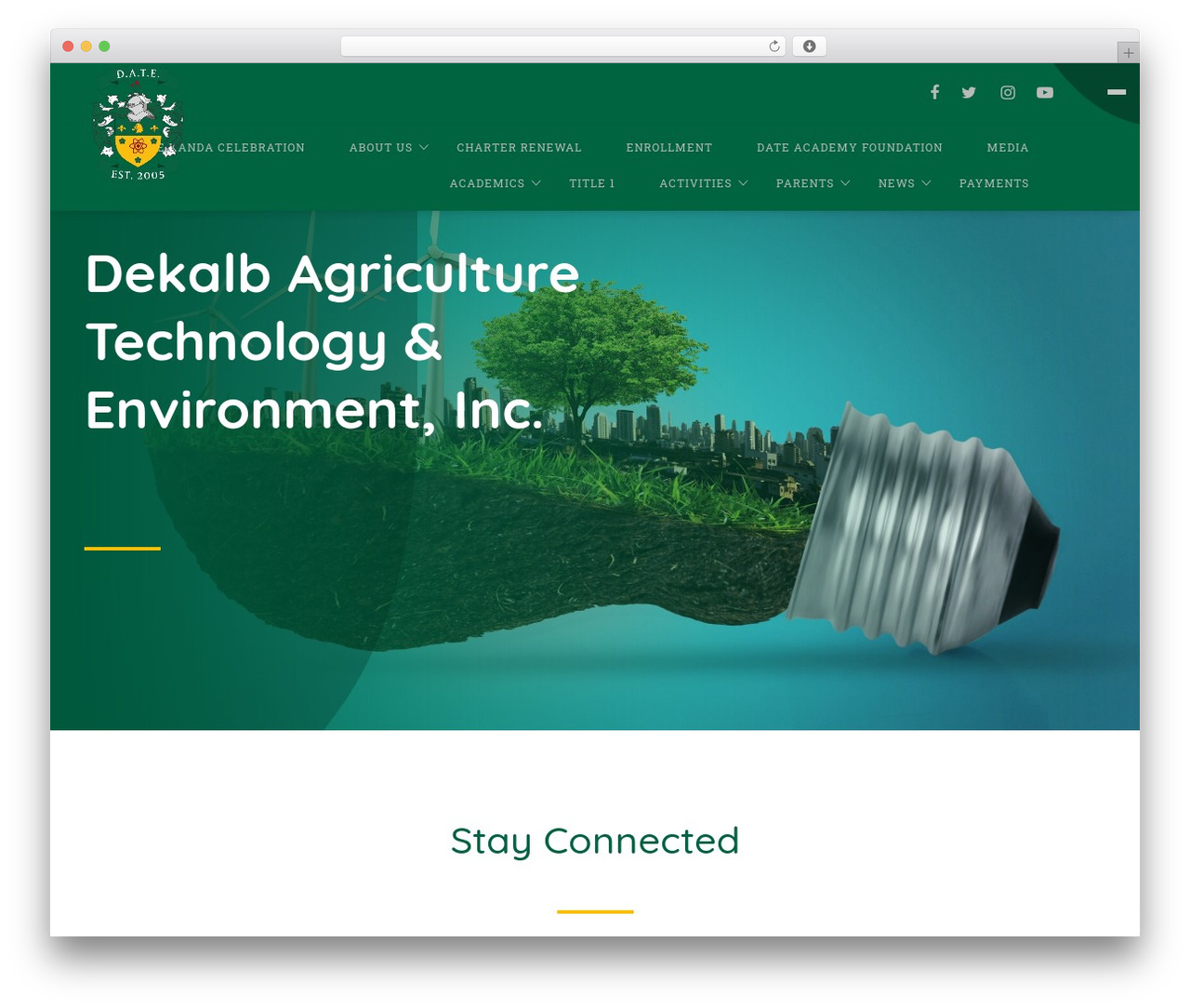 WordPress theme Date Theme - dekalbacademy.org