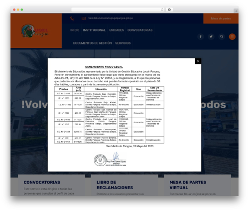 WordPress theme Konstro - ugelpangoa.gob.pe