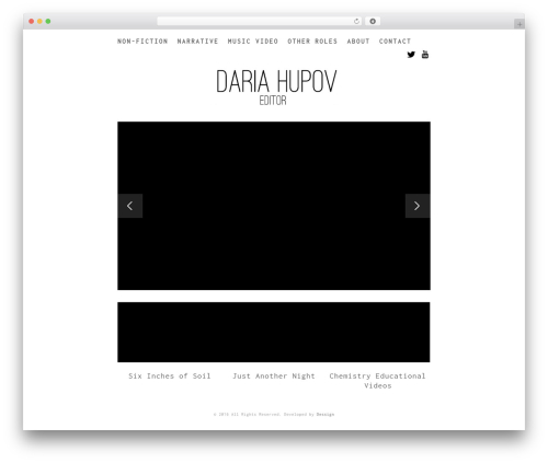 Basic Responsive WordPress Theme WordPress page theme - dariahupov.com