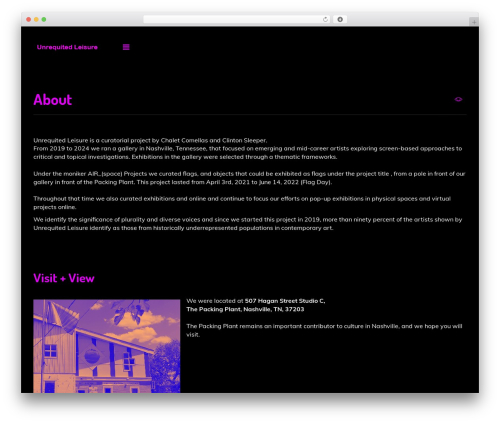 Black Label WordPress theme image - unrequitedleisure.com