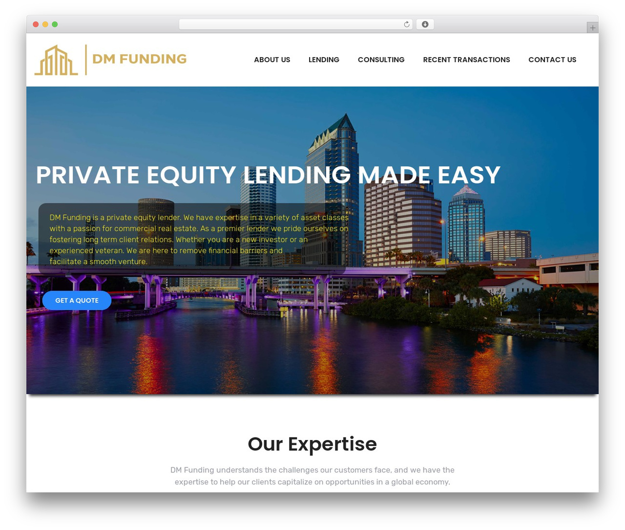 Delaware WordPress theme - dmfunding.com