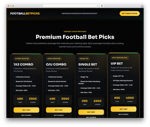 Hello Elementor theme WordPress - footballbetpicks.com
