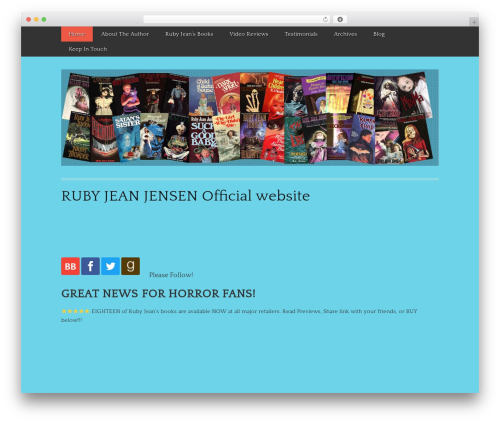 Publisher WordPress website theme - rubyjeanjensen.com