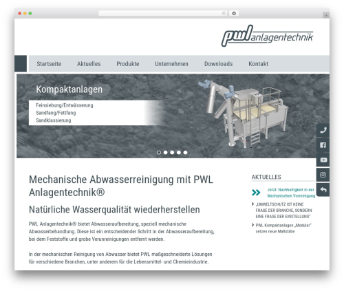 Mmenu WordPress plugin - pwl-anlagentechnik.de