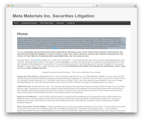 Theme WordPress StartupPro - metamaterialssecuritiessettlement.com