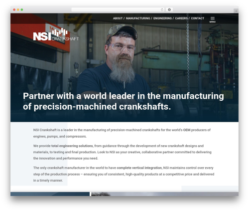 WordPress theme Divi - nsicrankshaft.com