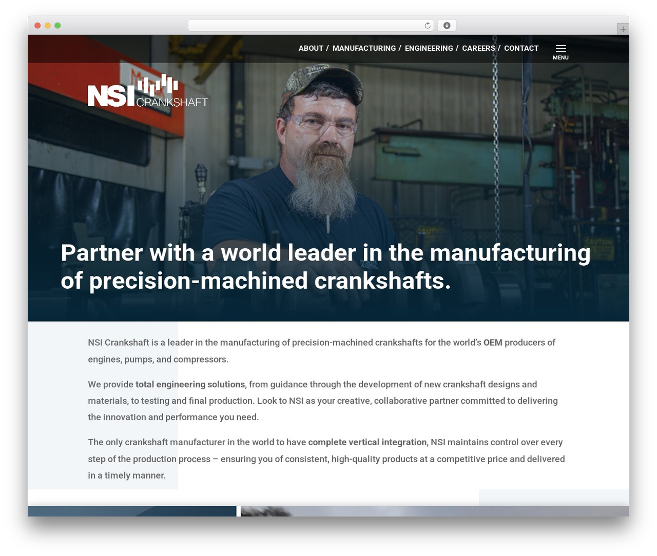 WordPress theme Divi - nsicrankshaft.com