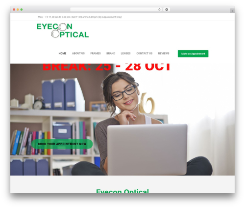 Appointment booking WordPress plugin - eyeconoptical.com