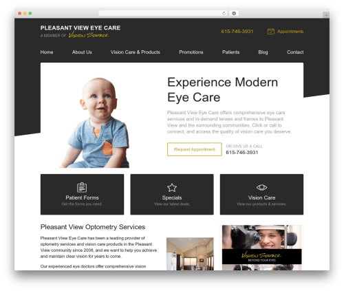 WordPress theme VS Theme #3 - pleasantvieweyecare-visionsource.com