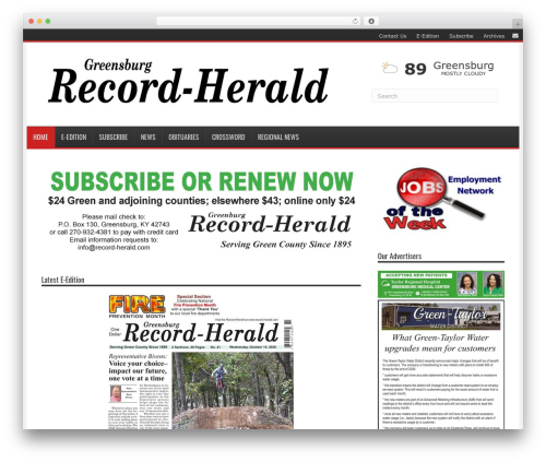 Webads rss WordPress plugin - record-herald.com