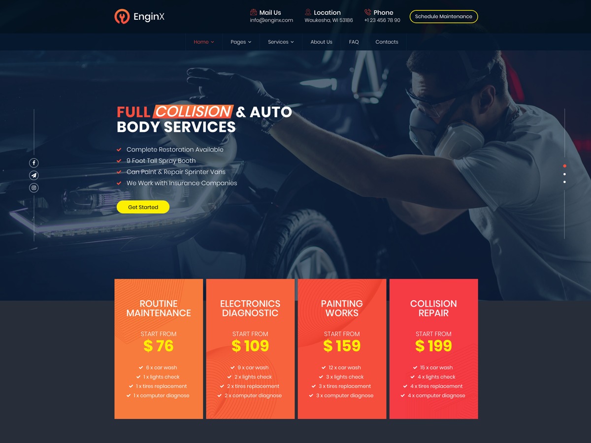 EnginX WordPress theme