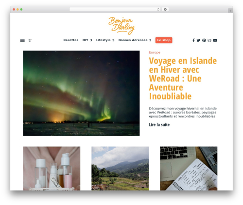 Extra WP theme - bonjourdarling.com