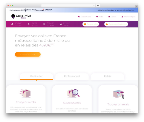 HoppStore WordPress store theme - colisprive-store.com