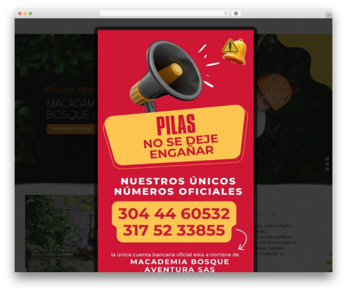 Activland WordPress theme - macadamiabosqueaventura.com