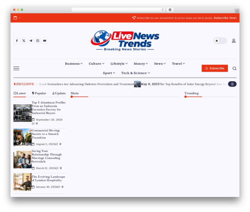 Blogsy WordPress magazine theme - livenewstrends.com Blogsy WordPress magazine theme - livenewstrends.com