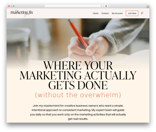 Divi WordPress theme - themarketingfix.co