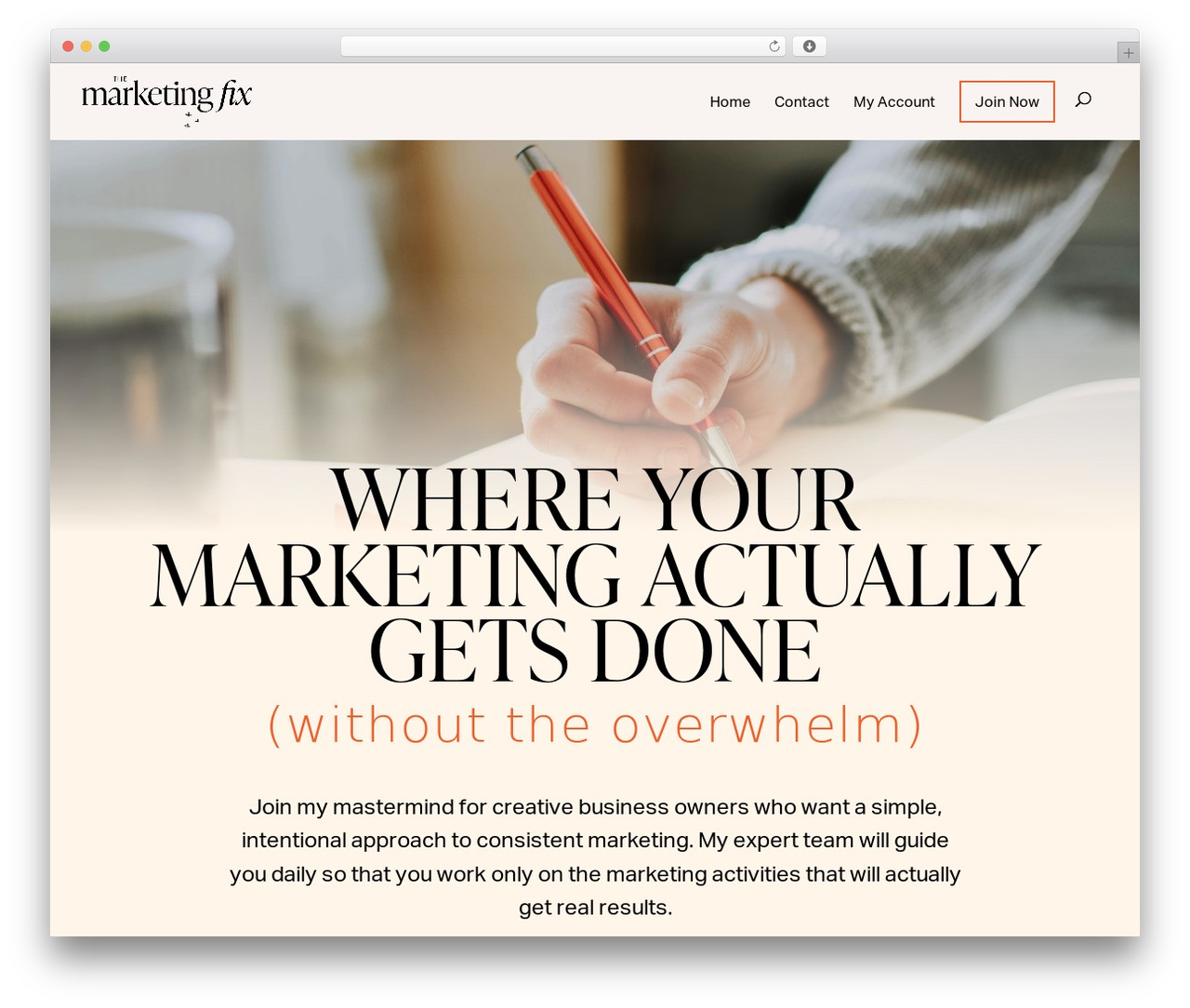 Divi WordPress theme - themarketingfix.co