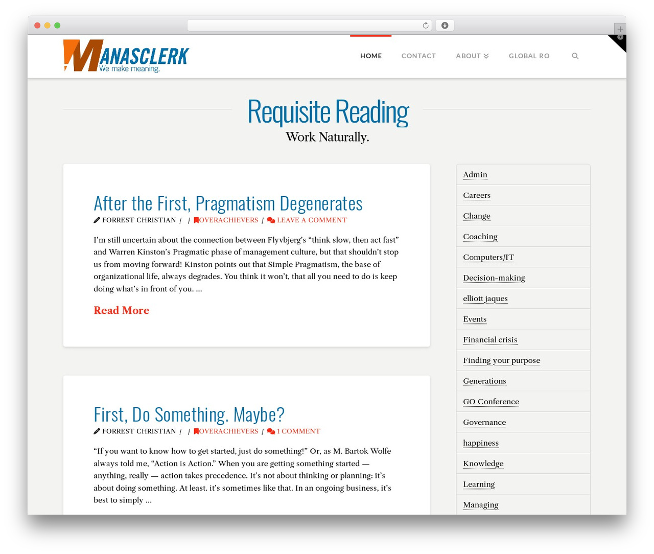 Theme WordPress Pro - manasclerk.com