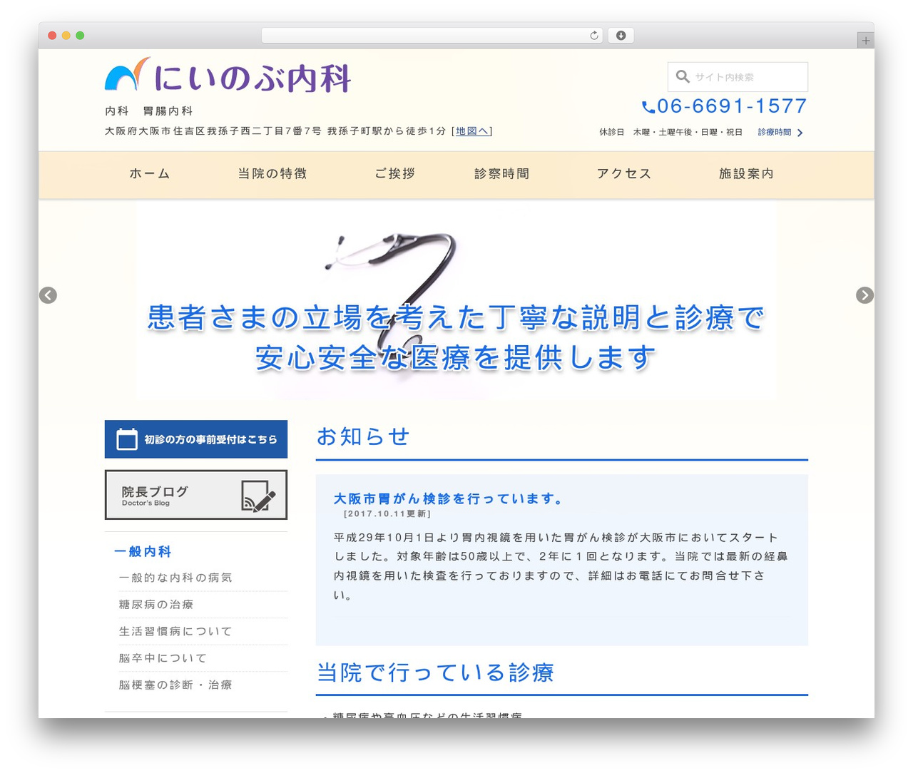 Theme WordPress theme - niinobu-naika.com