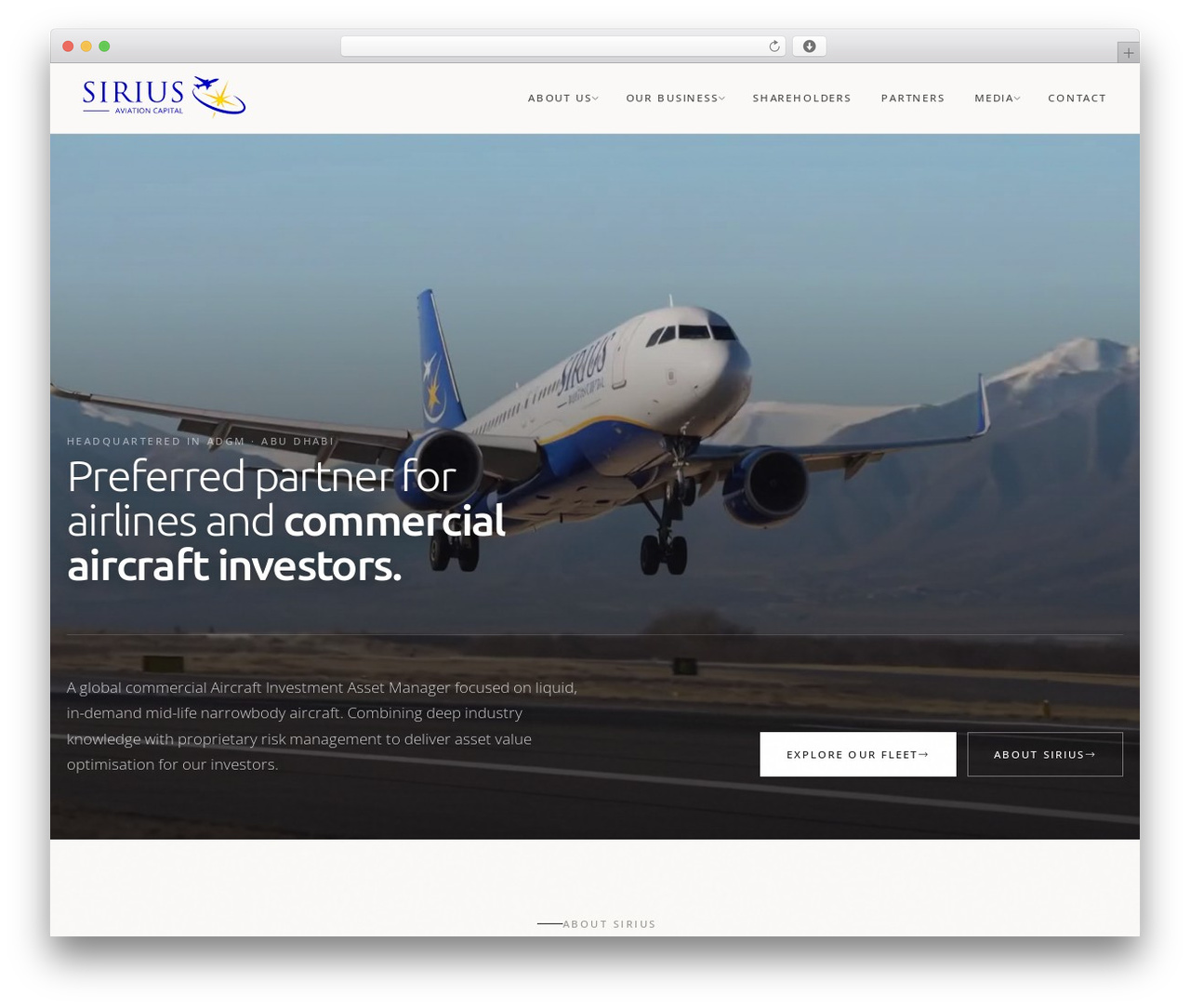Uncode WordPress theme - siriusavcap.com