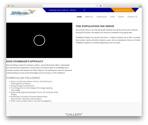 WordPress website theme MuseumWP - pelicanstatestarbase.org