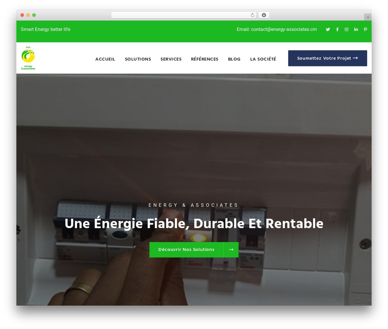 Best WordPress theme E&A Theme - energy-associates.cm
