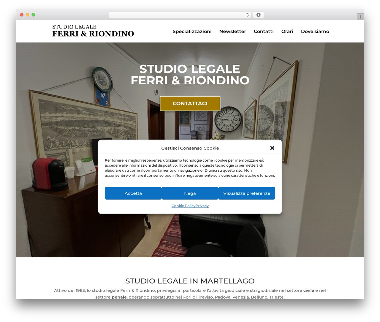 Digital Venice WordPress theme - studiolegaleferririondino.it