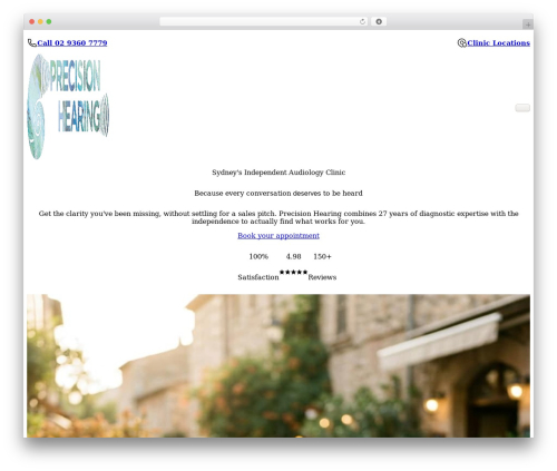 Etch Theme WordPress theme - precisionhearing.com.au