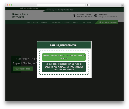 Testimonials hub WordPress plugin - brianstrashremoval.com
