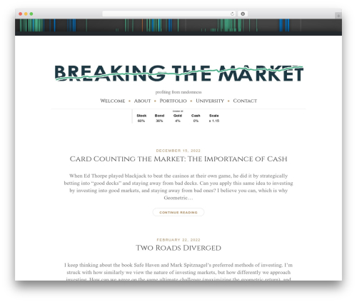 WordPress theme Equable Lite - breakingthemarket.com