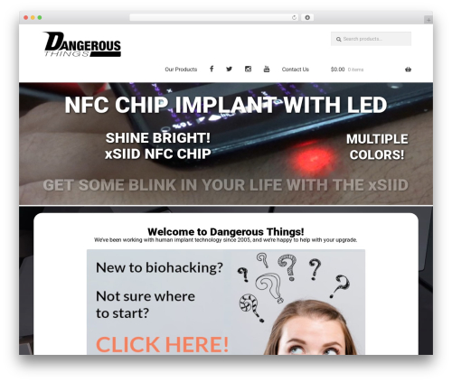 WordPress theme Storefront - dangerousthings.com