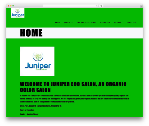 Curly business WordPress plugin - juniperecosalon.com